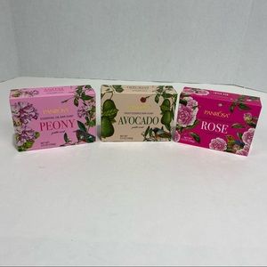 Panrosa bar soap - lot of 3 - peony rose & avocado